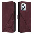 For Blackview A53 Crossbody 3D Embossed Flip Leather Phone Case(Wine Red) - 2