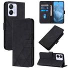 For Blackview Color 8 Crossbody 3D Embossed Flip Leather Phone Case(Black) - 1