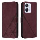 For Blackview Color 8 Crossbody 3D Embossed Flip Leather Phone Case(Wine Red) - 2