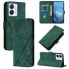 For Blackview Color 8 Crossbody 3D Embossed Flip Leather Phone Case(Green) - 1