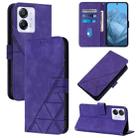 For Blackview Color 8 Crossbody 3D Embossed Flip Leather Phone Case(Purple) - 1