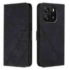 For Blackview Wave 6C Crossbody 3D Embossed Flip Leather Phone Case(Black) - 2