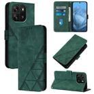 For Blackview Wave 6C Crossbody 3D Embossed Flip Leather Phone Case(Green) - 1