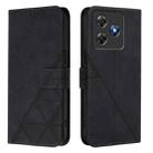 For Blackview Wave 8C Crossbody 3D Embossed Flip Leather Phone Case(Black) - 2