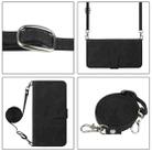 For Blackview Wave 8C Crossbody 3D Embossed Flip Leather Phone Case(Black) - 3