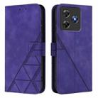 For Blackview Wave 8C Crossbody 3D Embossed Flip Leather Phone Case(Purple) - 2