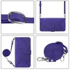 For Blackview Wave 8C Crossbody 3D Embossed Flip Leather Phone Case(Purple) - 3