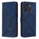 For Blackview Oscal Flat 1C Crossbody 3D Embossed Flip Leather Phone Case(Blue) - 2