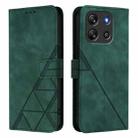 For Blackview Oscal Flat 1C Crossbody 3D Embossed Flip Leather Phone Case(Dark Green) - 2