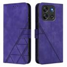 For Blackview Oscal Flat 1C Crossbody 3D Embossed Flip Leather Phone Case(Purple) - 2