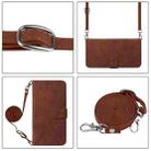 For Blackview Oscal Flat 1C Crossbody 3D Embossed Flip Leather Phone Case(Brown) - 4
