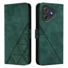 For Blackview Oscal Flat 2 / 2C Crossbody 3D Embossed Flip Leather Phone Case(Dark Green) - 2