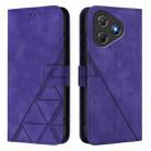 For Blackview Oscal Flat 2 / 2C Crossbody 3D Embossed Flip Leather Phone Case(Purple) - 2