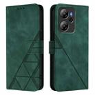 For Blackview Oscal Tiger 13 Crossbody 3D Embossed Flip Leather Phone Case(Dark Green) - 2