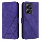 For Blackview Oscal Tiger 13 Crossbody 3D Embossed Flip Leather Phone Case(Purple) - 2