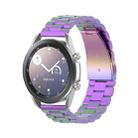 For Galaxy Watch 3 41mm Three Stainless Steel Watch Band, Size: 20mm(Colorful) - 1