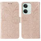 For OnePlus Nord 3 5G / Ace 2V Lace Flower Embossing Flip Leather Phone Case(Rose Gold) - 1