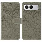 For OnePlus Nord 4 Lace Flower Embossing Flip Leather Phone Case(Grey) - 1