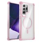 For Samsung Galaxy Note20 Ultra Transparent MagSafe Magnetic Phone Case(Pink) - 1