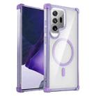 For Samsung Galaxy Note20 Ultra Transparent MagSafe Magnetic Phone Case(Purple) - 1