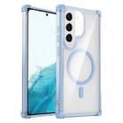 For Samsung Galaxy S22+ 5G Transparent MagSafe Magnetic Phone Case(Blue) - 1