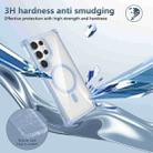 For Samsung Galaxy S23 Ultra 5G Transparent MagSafe Magnetic Phone Case(Blue) - 3