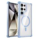 For Samsung Galaxy S24 Ultra 5G Transparent MagSafe Magnetic Phone Case(Blue) - 1