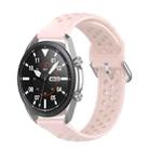 For Galaxy Watch 3 41mm R850 Silicone Solid Color Watch Band, Size: Free Size 20mm(Pink) - 1