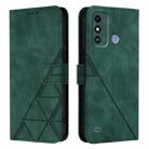 For ZTE Blade A53 Crossbody 3D Embossed Flip Leather Phone Case(Green) - 2