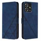 For ZTE Blade A73 4G Crossbody 3D Embossed Flip Leather Phone Case(Blue) - 2