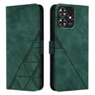 For ZTE Blade A73 4G Crossbody 3D Embossed Flip Leather Phone Case(Green) - 2