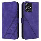 For ZTE Blade A73 4G Crossbody 3D Embossed Flip Leather Phone Case(Purple) - 2