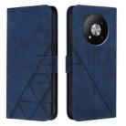 For ZTE Blade A73 5G Crossbody 3D Embossed Flip Leather Phone Case(Blue) - 2