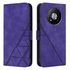 For ZTE Blade A73 5G Crossbody 3D Embossed Flip Leather Phone Case(Purple) - 2