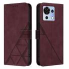 For ZTE Blade V50 Vita Crossbody 3D Embossed Flip Leather Phone Case(Wine Red) - 2