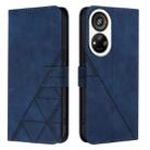 For ZTE Blade V40s Crossbody 3D Embossed Flip Leather Phone Case(Blue) - 2