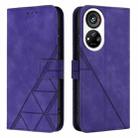 For ZTE Blade V40s Crossbody 3D Embossed Flip Leather Phone Case(Purple) - 2