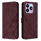 For ZTE Blade V60 / Axon 60 4G Crossbody 3D Embossed Flip Leather Phone Case(Wine Red) - 2