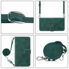 For ZTE Blade A35 / A55 Crossbody 3D Embossed Flip Leather Phone Case(Green) - 3