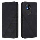 For ZTE Blade A35 Lite / A35 Core Crossbody 3D Embossed Flip Leather Phone Case(Black) - 2