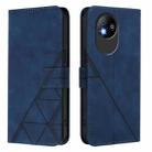 For ZTE Blade A35 Lite / A35 Core Crossbody 3D Embossed Flip Leather Phone Case(Blue) - 2