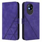 For ZTE Blade A35 Lite / A35 Core Crossbody 3D Embossed Flip Leather Phone Case(Purple) - 2