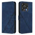 For ZTE Blade V70 Design Crossbody 3D Embossed Flip Leather Phone Case(Blue) - 2