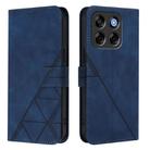 For ZTE Blade V70 Vita / V70 Design Crossbody 3D Embossed Flip Leather Phone Case(Blue) - 2