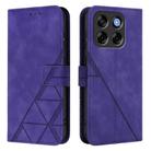 For ZTE Blade V70 Vita / V70 Design Crossbody 3D Embossed Flip Leather Phone Case(Purple) - 2