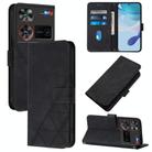 For ZTE Nubia Z60 Ultra Crossbody 3D Embossed Flip Leather Phone Case(Black) - 1