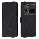 For ZTE Nubia Z60 Ultra Crossbody 3D Embossed Flip Leather Phone Case(Black) - 2