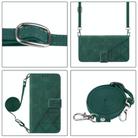 For ZTE Nubia S 5G A403ZT Crossbody 3D Embossed Flip Leather Phone Case(Green) - 3