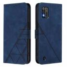 For ZTE Blade A52 Lite Crossbody 3D Embossed Flip Leather Phone Case(Blue) - 2