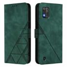 For ZTE Blade A52 Lite Crossbody 3D Embossed Flip Leather Phone Case(Green) - 2